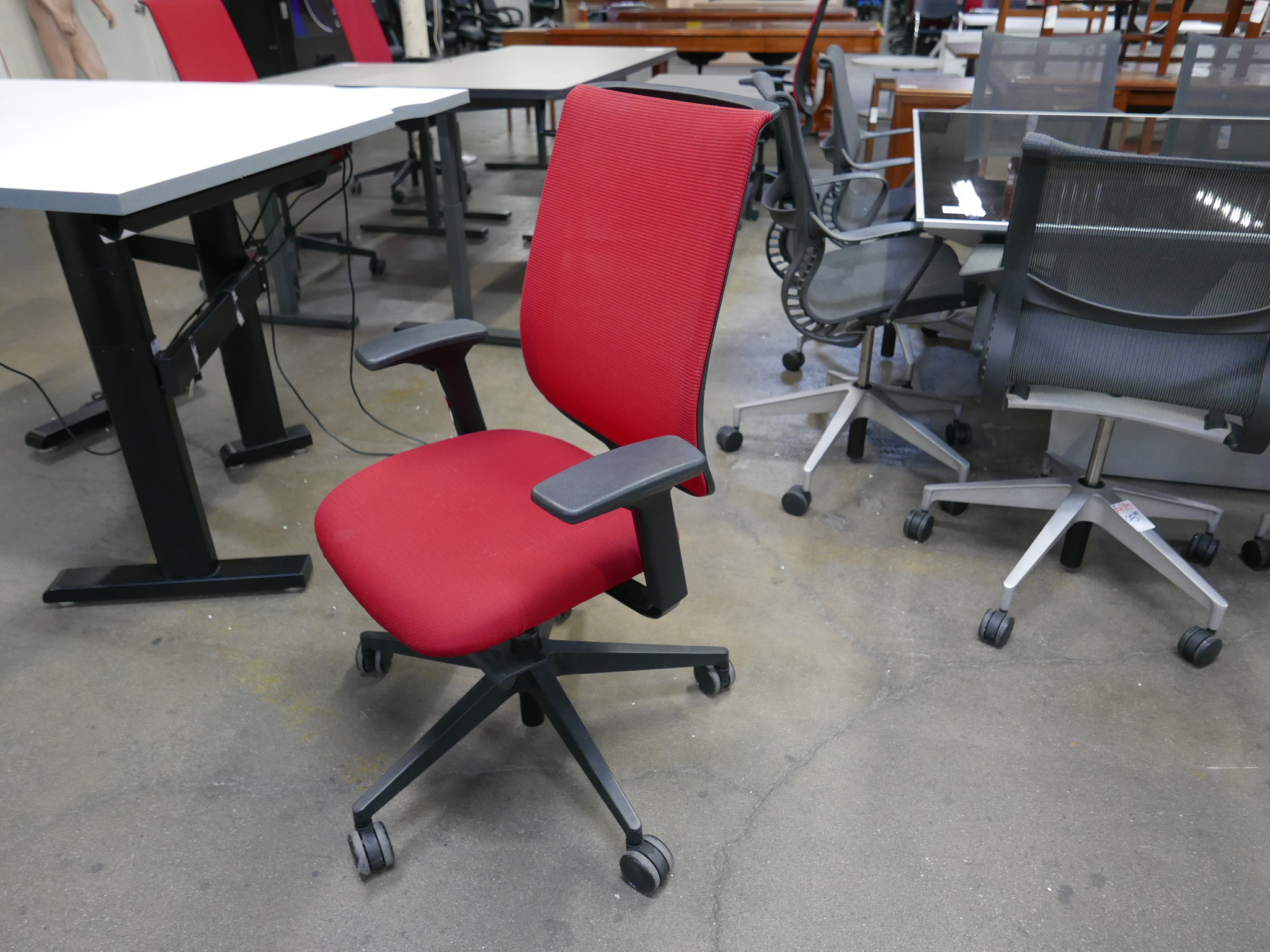 steelcase reply red mesh task chair tr trading company
