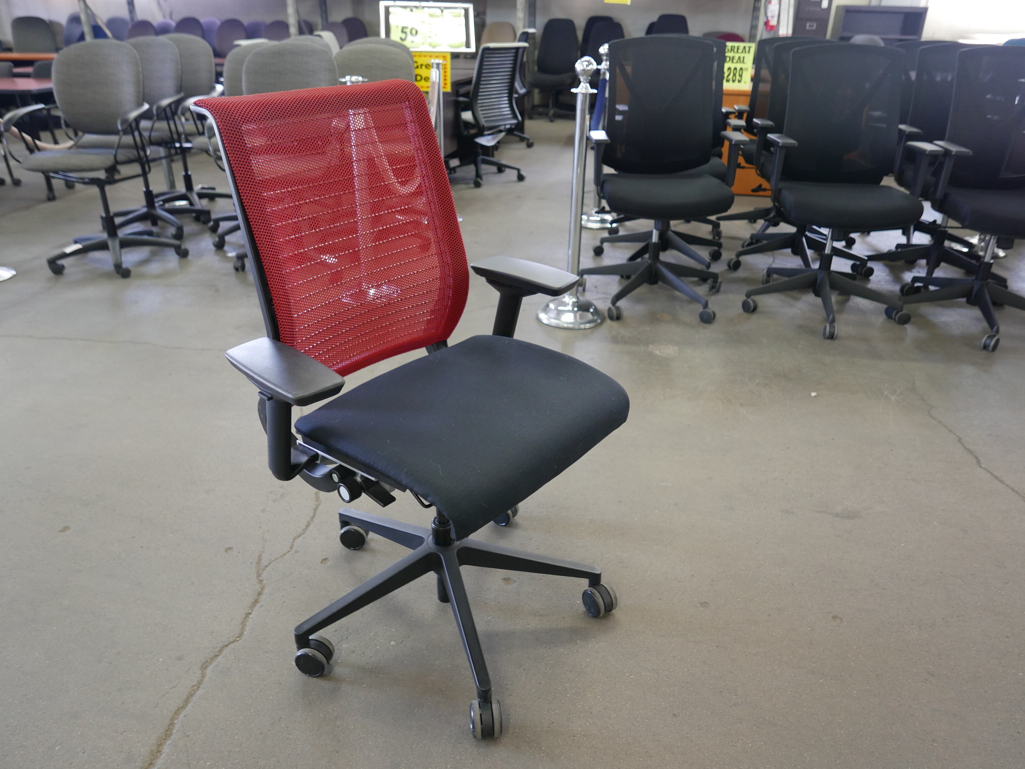 Steelcase Think Chairs Red Black Sale Tr Trading Company