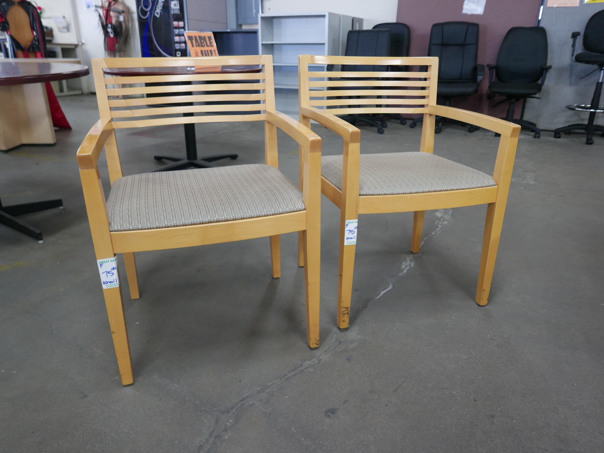 Knoll Ricchio Maple Side Chairs On Sale Tr Trading Company